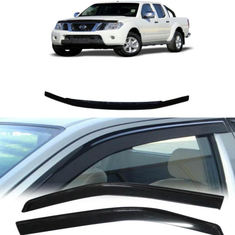 Monsoon Weathershields and Bonnet Guard Nissan Navara D40 2005-2015