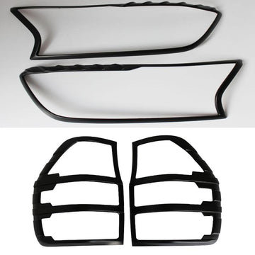 Headlight Covers and Taillight Covers Ford Ranger 2016-2021 PX2 PX3 Matte black