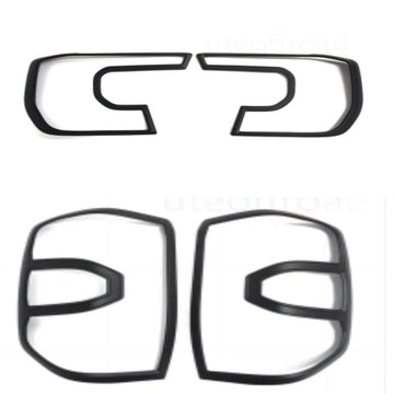 Headlight Covers and Taillight Covers Ford Ranger 2022+ New RANGER Matte black